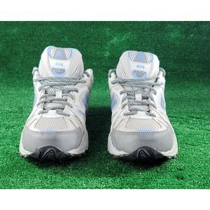 New Balance Womens 474 WT474LP Gray Blue Running Shoes Lace Up Size 9.5
